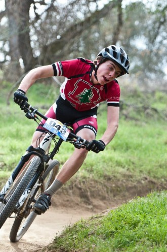 Ben Suliteanu races for the Redwood High School mountain biking team at Folsom Lake in 2013. (Photo courtesy of Robert Lowe)