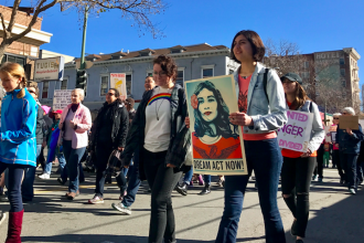 Marchers in Oakland, Calif.