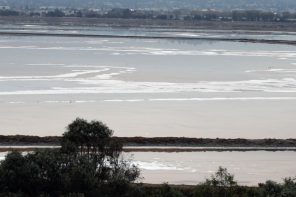The Cargill salt ponds in Redwood City