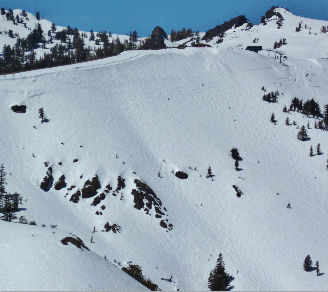 A view of the same location in Tahoe between 2011 and 2014 illustrates the change in snowpack. (Photos courtesy of Andrew Stanley)