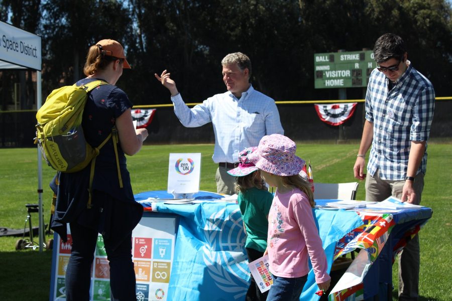 United Nations Association booth at Palo Alto Earth Day 2018.