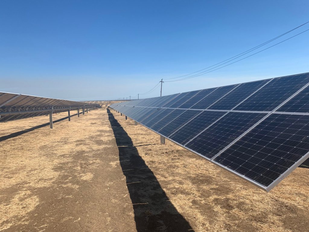 Panels at the Wright Solar Facility in Los Banos