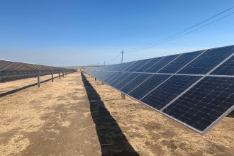 Panels at the Wright Solar Facility in Los Banos
