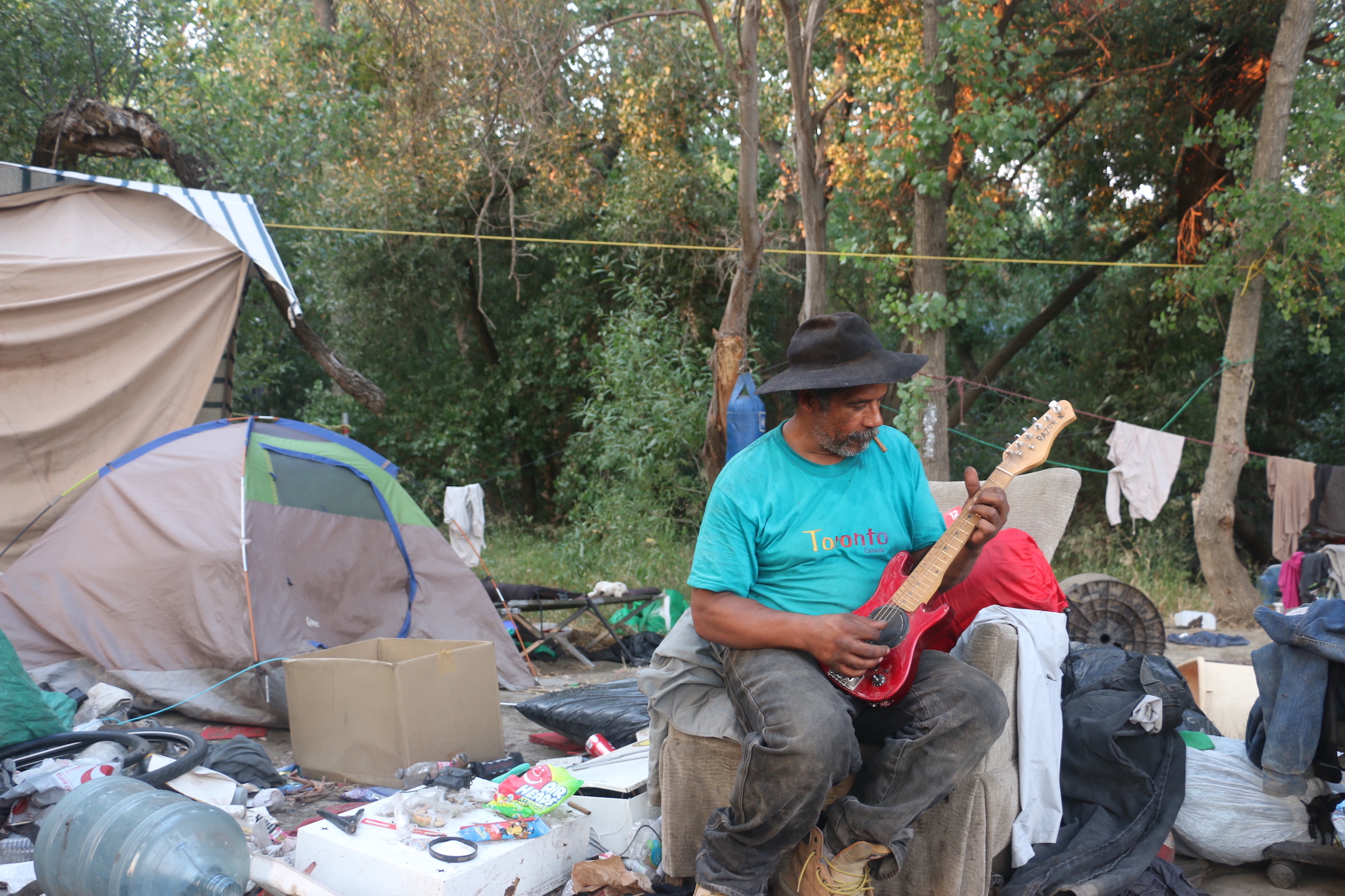 Jurassic Park homeless encampment in north San Jose, California