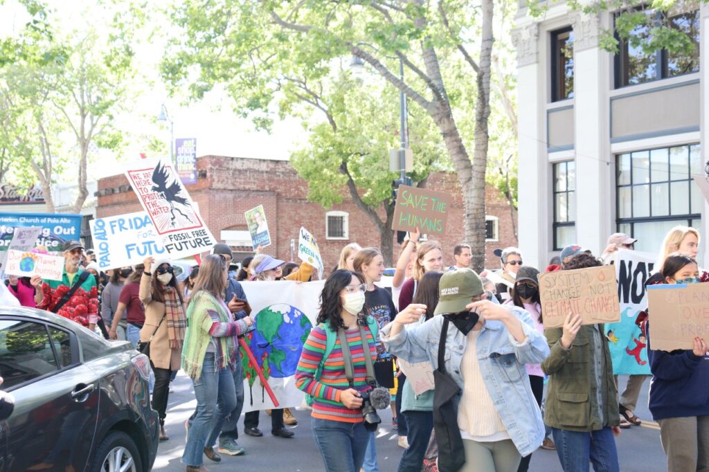 A group of people walking