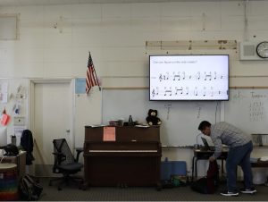 David Sanchez teaches about 30 classes at Bagby Elementary
