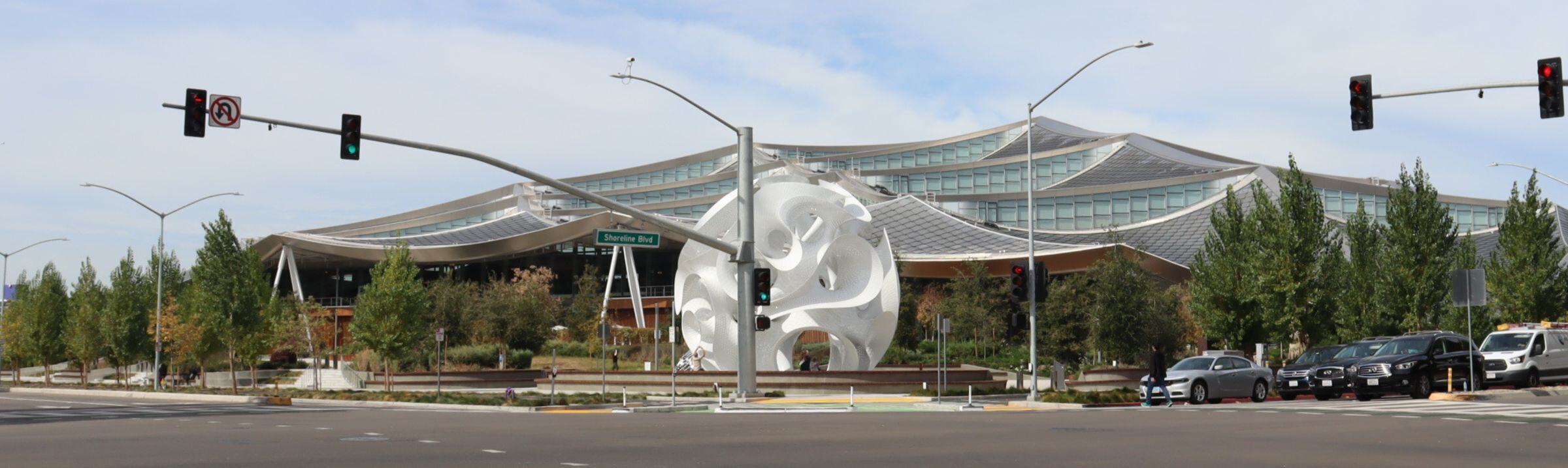 A wide view of the Gradient Canopy on the Google campus