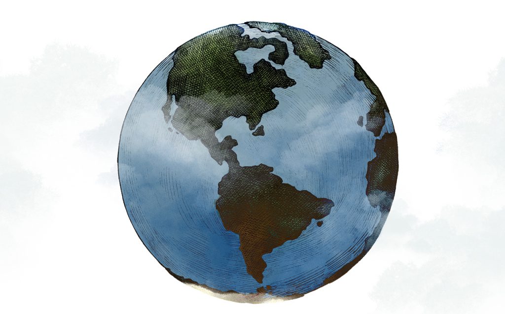 A graphic of earth.
