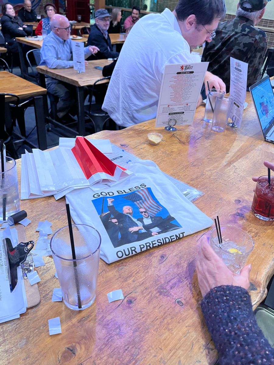 A t-shirt at the Silicon Valley GOP watch party.